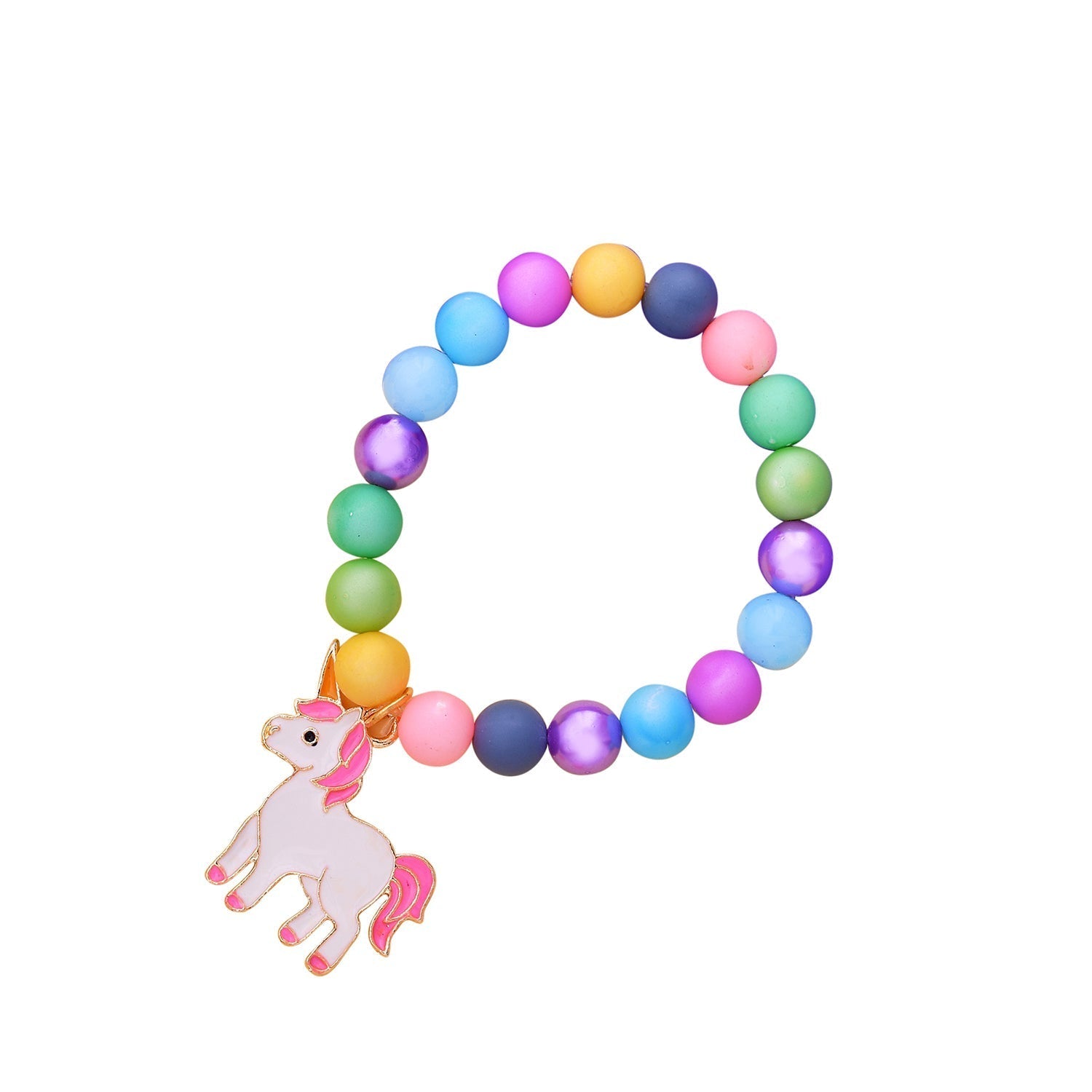 trueBrowns X Voylla Pink Unicorn Kids Convertible Rakhi with Colorful Beads | Grocsy
