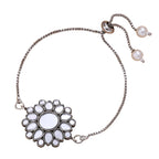 trueBrowns X Voylla Kundan Embedded Silver Toned Bracelet Style Rakhi | Grocsy