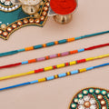 trueBrowns X Voylla Set of 4 Colorful Beads embedded Rakhi | Grocsy
