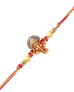 trueBrowns X Voylla Deity Inspired CZ Embellished Ganpati Rakhi | Grocsy