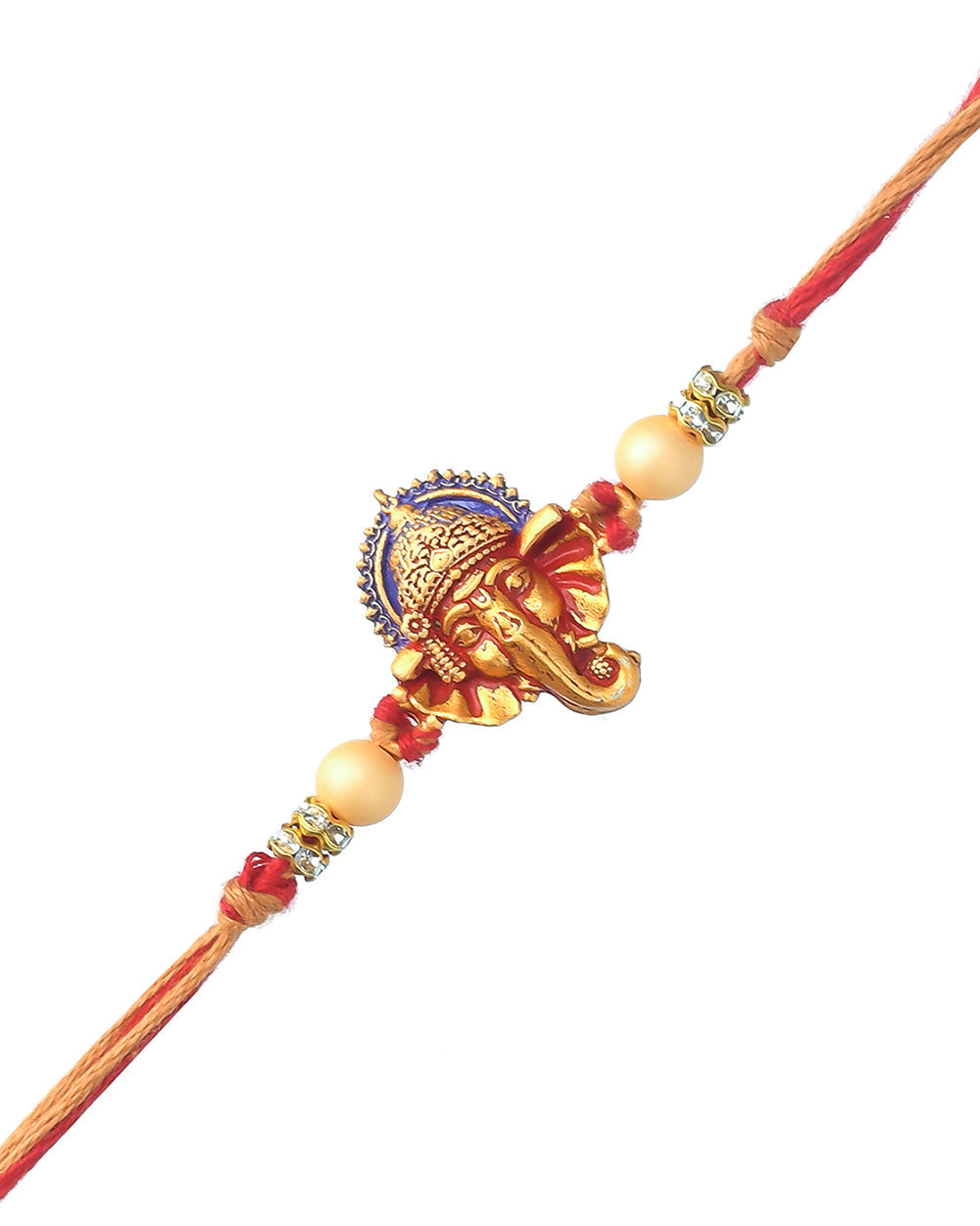 trueBrowns X Voylla Deity Inspired CZ Embellished Ganpati Rakhi | Grocsy