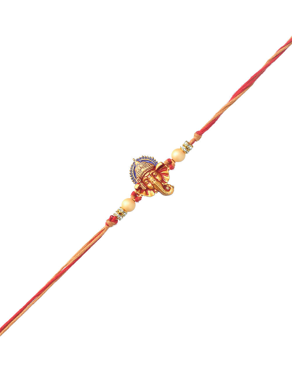 trueBrowns X Voylla Deity Inspired CZ Embellished Ganpati Rakhi | Grocsy