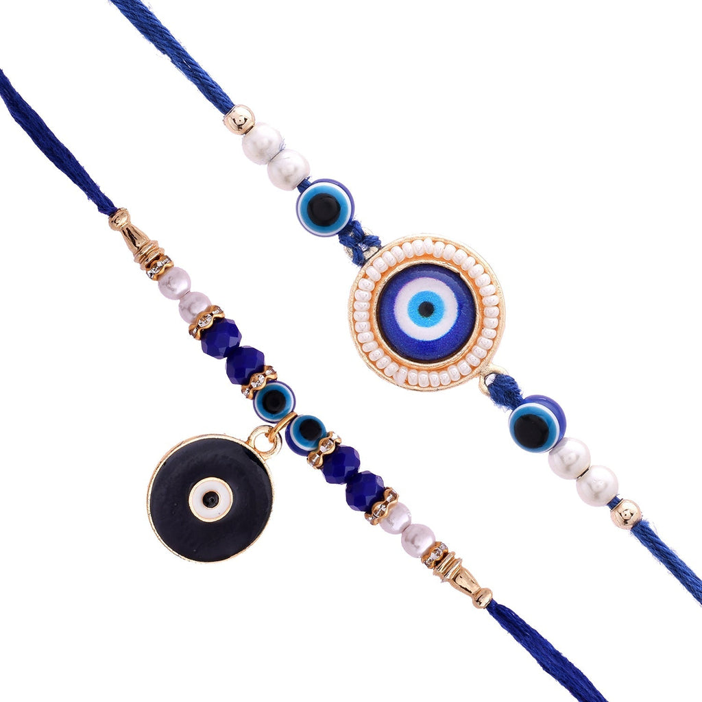 trueBrowns X Voylla Set of 2 Evil Eye Motif Rakhis | Grocsy