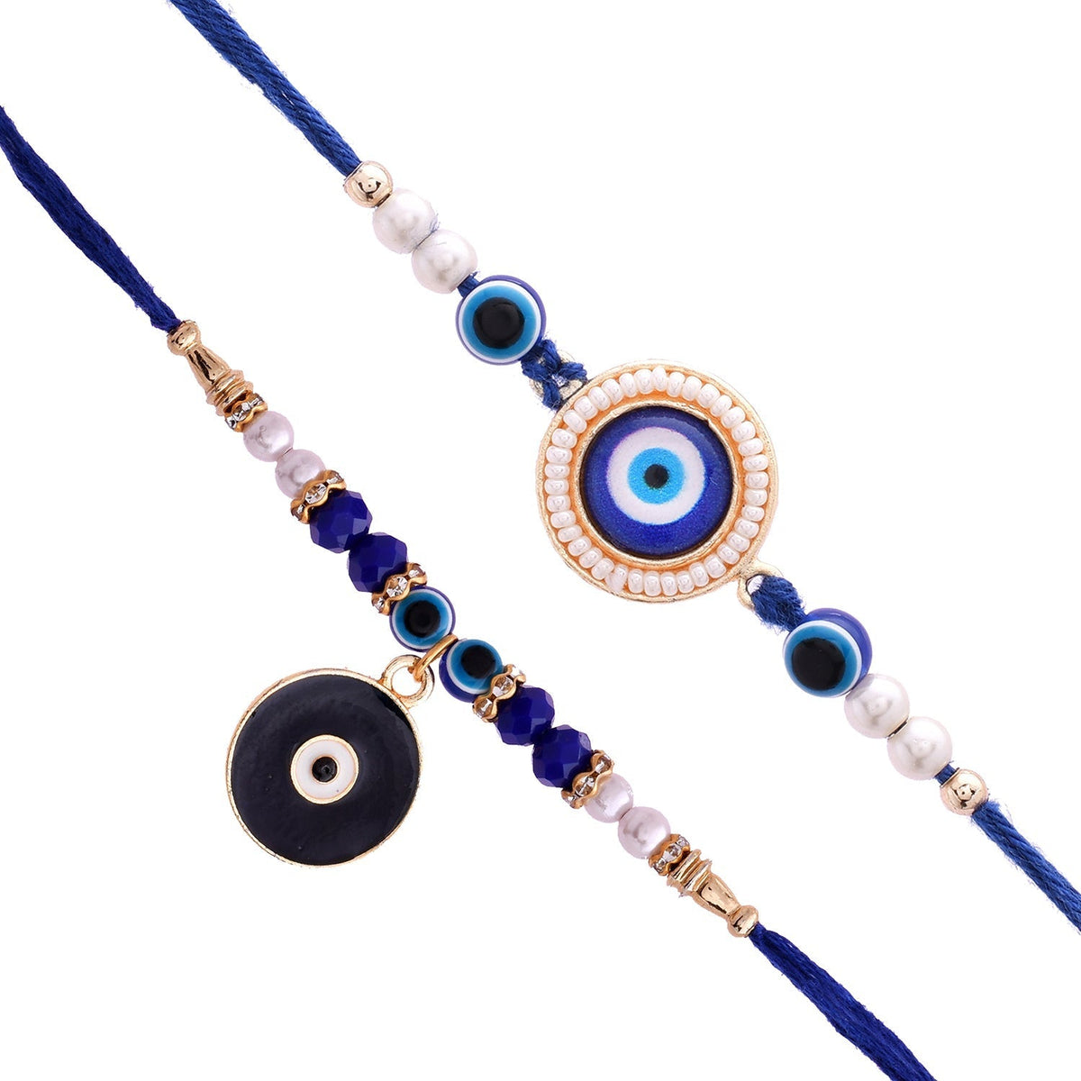 trueBrowns X Voylla Set of 2 Evil Eye Motif Rakhis | Grocsy