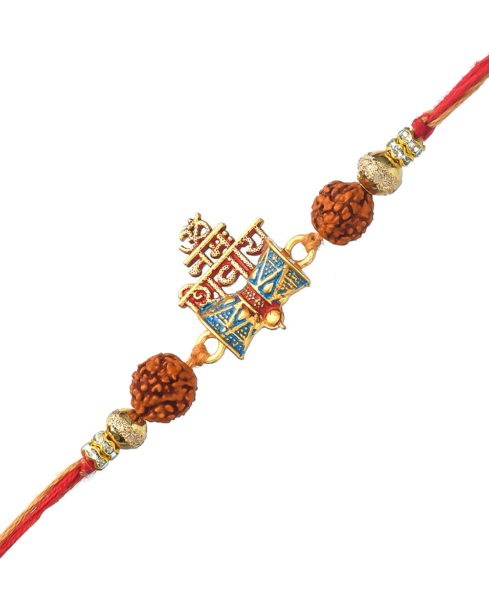 trueBrowns X Voylla Set Of 3 Auspicious Rudraksha Studded Rakhis | Grocsy