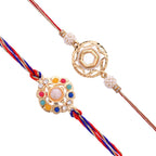 trueBrowns X Voylla Set of 2 Meenakari Rakhi for Brothers | Grocsy