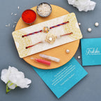 trueBrowns X Voylla Set of 2 Meenakari Rakhi for Brothers | Grocsy