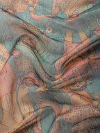 Multicolor Cotton Blend Printed Kalamkari Saree with Unstitched Blouse - Hiral Fashion | Grocsy