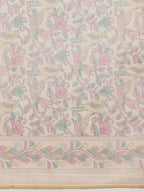 Multicolor Cotton Blend Printed Kalamkari Saree with Unstitched Blouse - Hiral Fashion | Grocsy