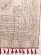 Multicolor Cotton Blend Printed Kalamkari Saree with Unstitched Blouse - Hiral Fashion | Grocsy