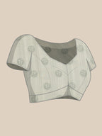 Green Cotton Blend Printed Madhubani Saree with Unstitched Blouse - Hiral Fashion | Grocsy