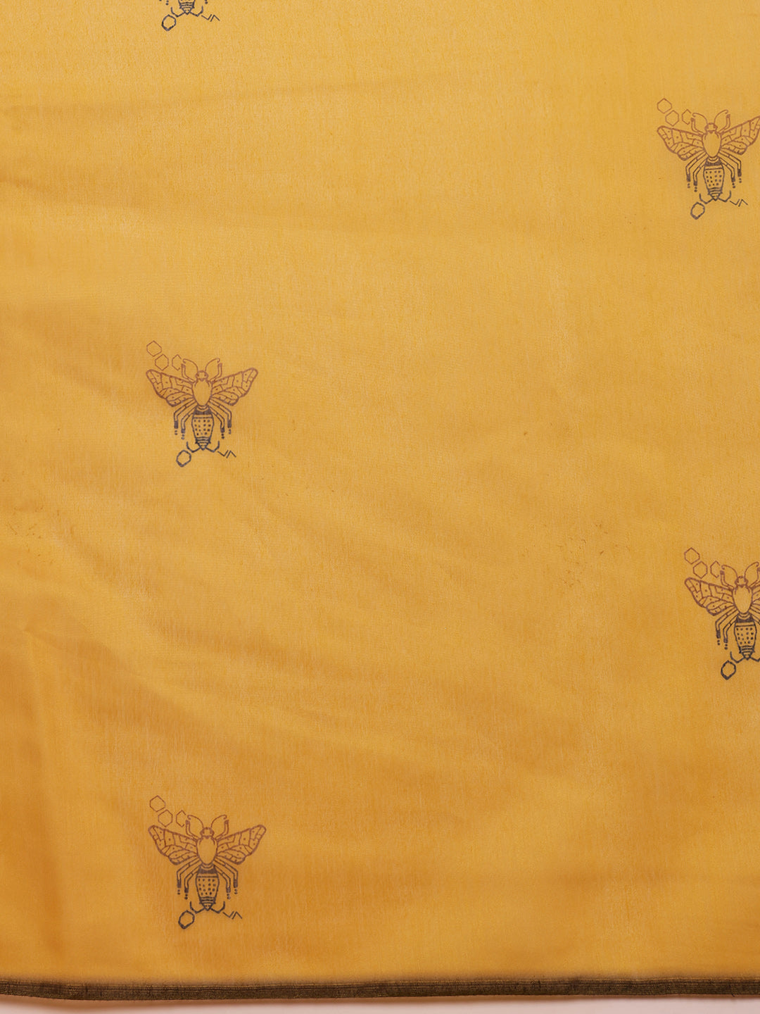 Hiral Fashion Yellow Chanderi Cotton Blend Animal Digital Print Saree | Grocsy