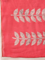 Hiral Fashion White Chanderi Cotton Blend Abstract Digital Printed Saree | Grocsy