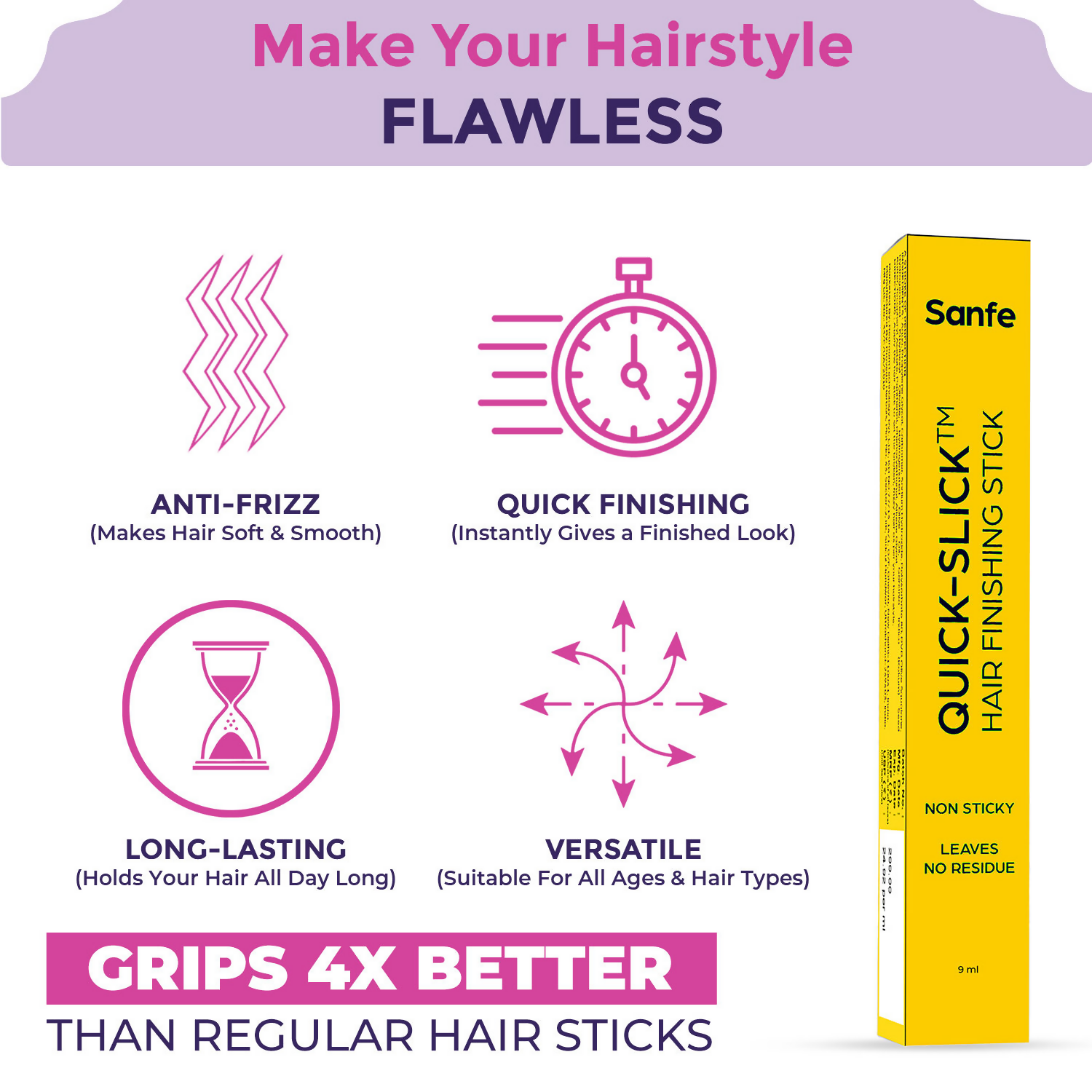 Sanfe Quick Slick Hair Finishing Stick | Grocsy