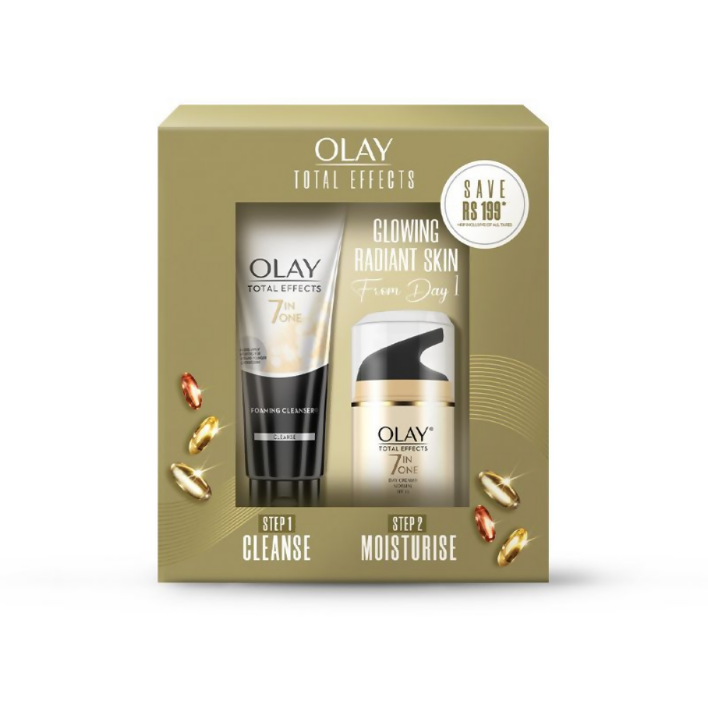 Olay Total Effects Gift Pack - Day Cream & Cleanser | Grocsy