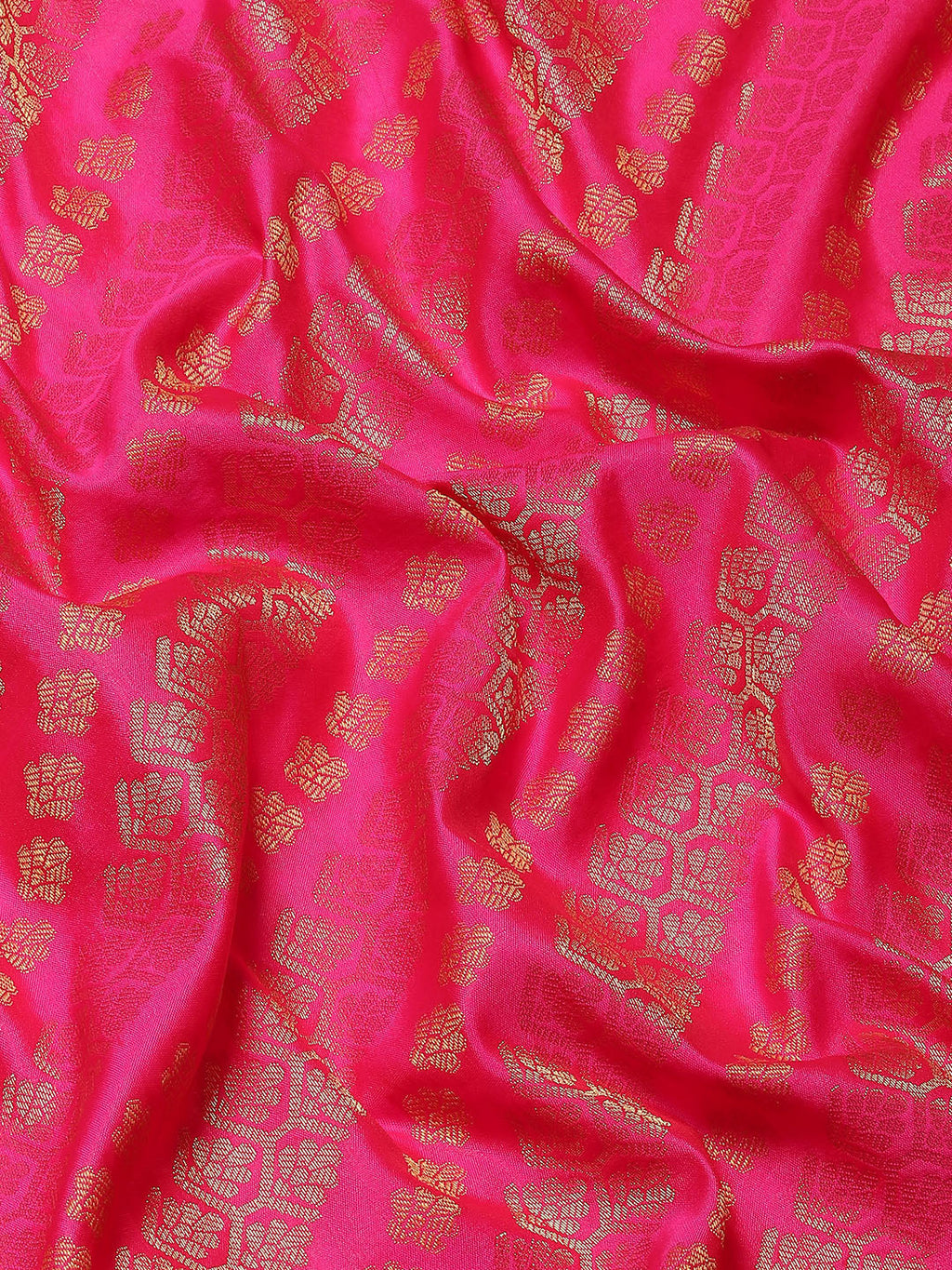 Hiral Fashion Pink Banarasi Silk Blend Abstract Woven Design Saree | Grocsy
