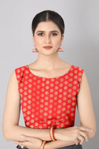 White Silk Blend Woven Zari Design Striped Saree with Unstitched Blouse - Hiral Fashion | Grocsy