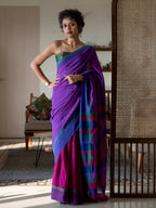 Suta Multi Color Woven Design Cotton Blend Saree | Grocsy