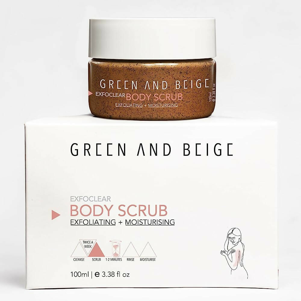 Green And Beige Exfoclear Body Scrub | Grocsy