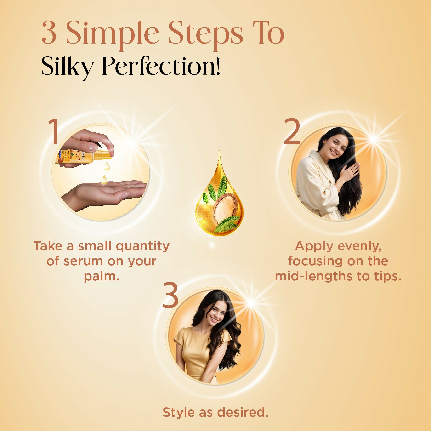 Nisha Hair Serum Eversilk Argan Oil Serum | Grocsy