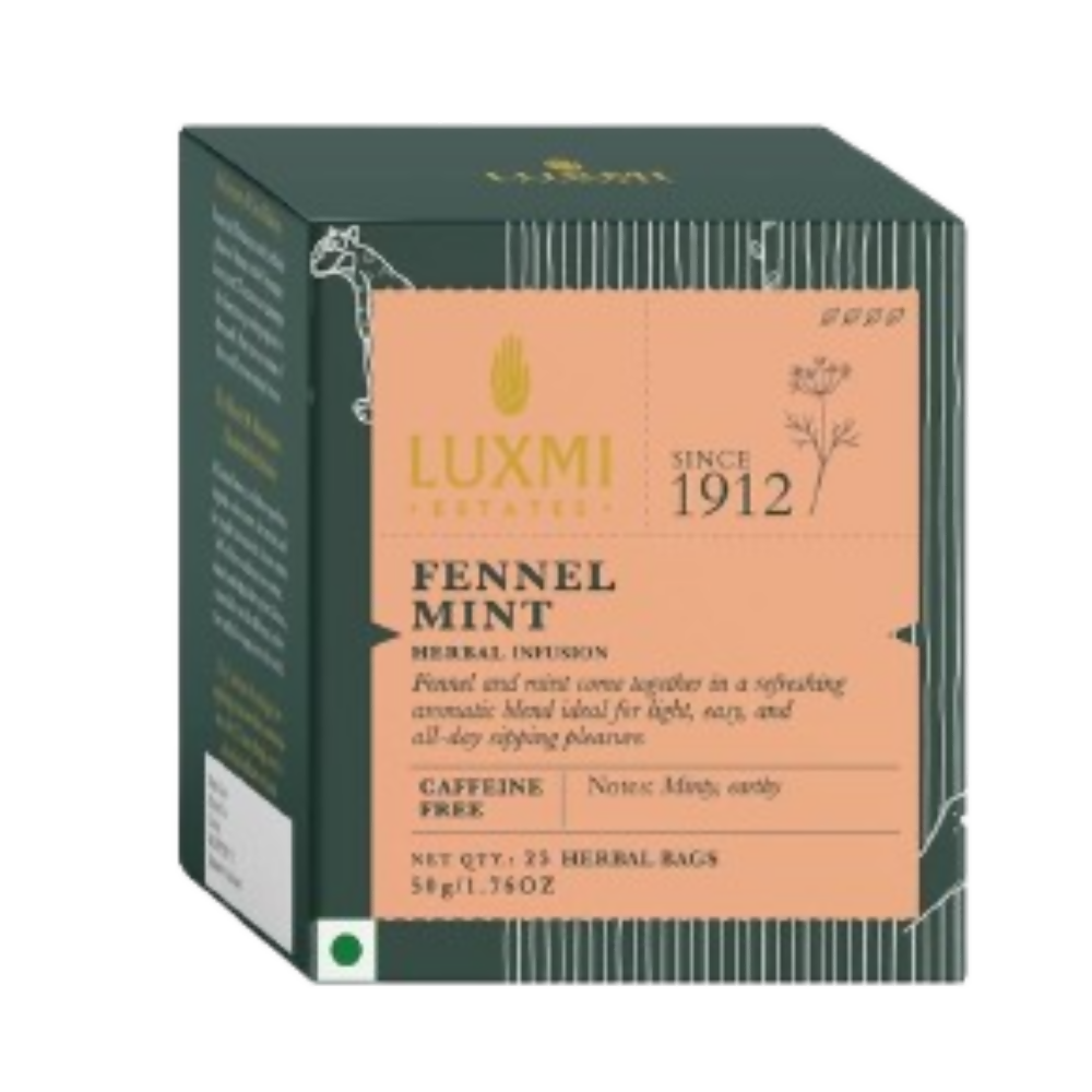 Luxmi Estates Fennel Mint Herbal Tea | Grocsy