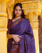 DEIANA'S Beautiful Designer Golden zari Soft Lichi Silk Saree - Blue | Grocsy
