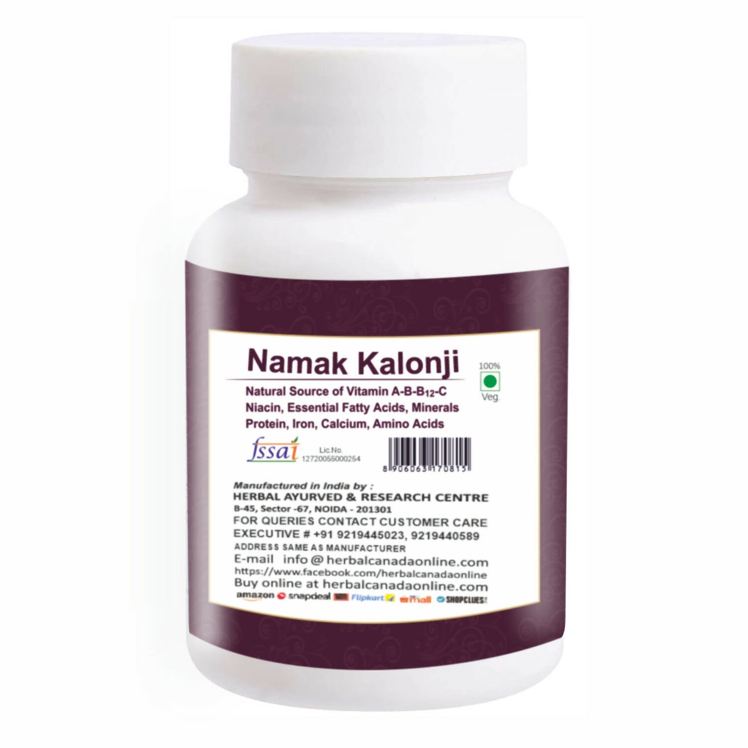 Herbal Canada Namak Kalonji | Grocsy