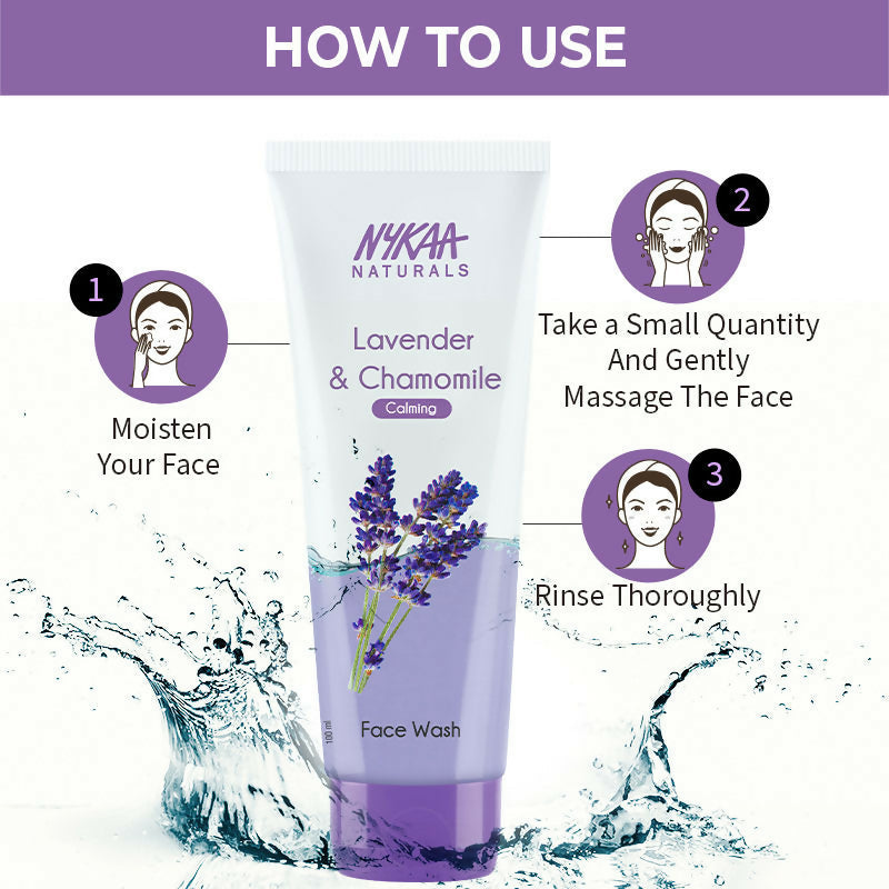 Nykaa Naturals Lavender & Chamomile Face Wash for Calm Skin | Grocsy