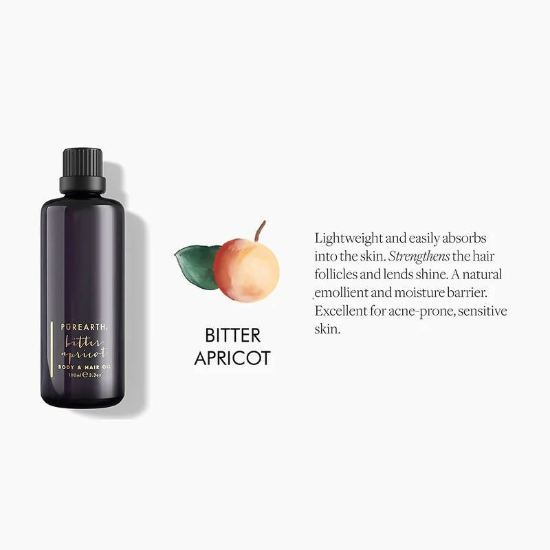 Purearth Bitter Apricot Body & Hair Oil | Grocsy