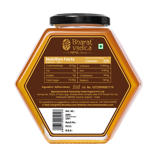Bharat Vedica Saffron Honey - Kesar Honey / Kesar Shehad | Grocsy
