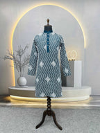 Neera Trendz Teal Soft Silk Embroidered Men's Kurta Pyjama | Grocsy