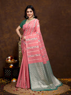Vedant Vastram Jacquard Work Fancy Bollywood Saree - Gajari | Grocsy