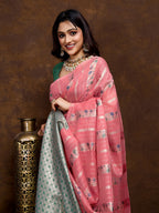 Vedant Vastram Jacquard Work Fancy Bollywood Saree - Gajari | Grocsy