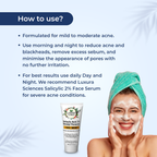 Luxura Sciences Salicylic Acid 2% Face Wash with Niacinamide, Benzoyl Peroxide, Aloe Vera & Tea Tree | Grocsy