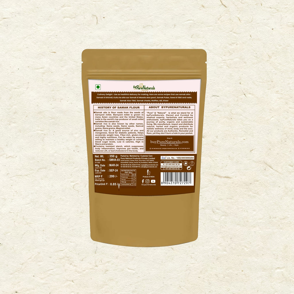 byPureNaturals Sama Rice Atta (Barnyard Millet Flour) | Grocsy