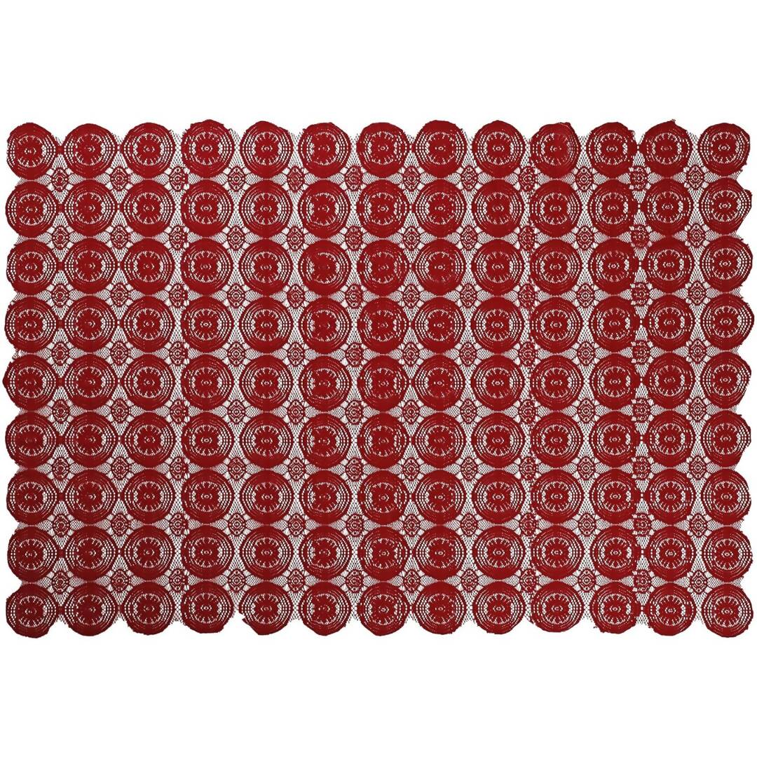 Stitchnest Net 4 Seater Table Cover - Maroon | Grocsy