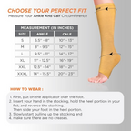 Vissco Medical Compression Stockings (Below Knee) - Beige - 1 Pair | Grocsy