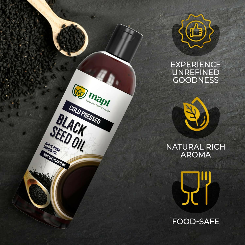 MAPL Organic Black Seed Oil Cold-Pressed | Grocsy