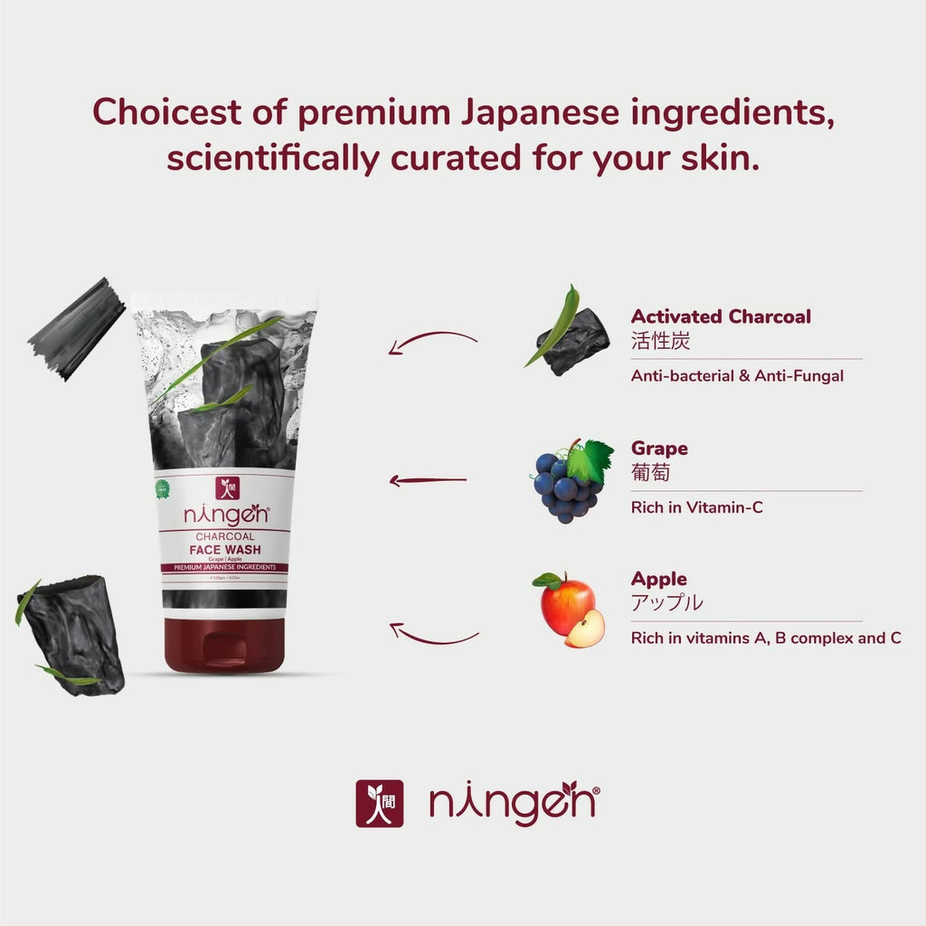 Ningen Charcoal Face Wash | Grocsy