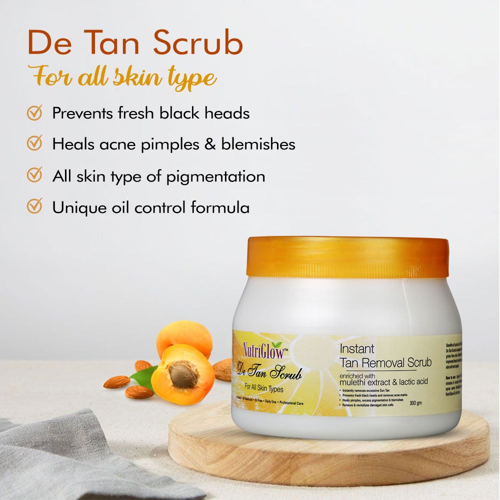 NutriGlow De Tan Scrub | Grocsy