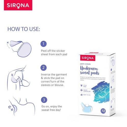 Sirona Underarm Sweat Pads | Grocsy