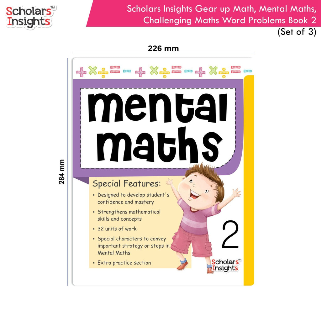 Scholars Insight Combo Set of Mathematics Workbooks For Grade 2| Set of 3| Problem Solving Book for Kids | Grocsy