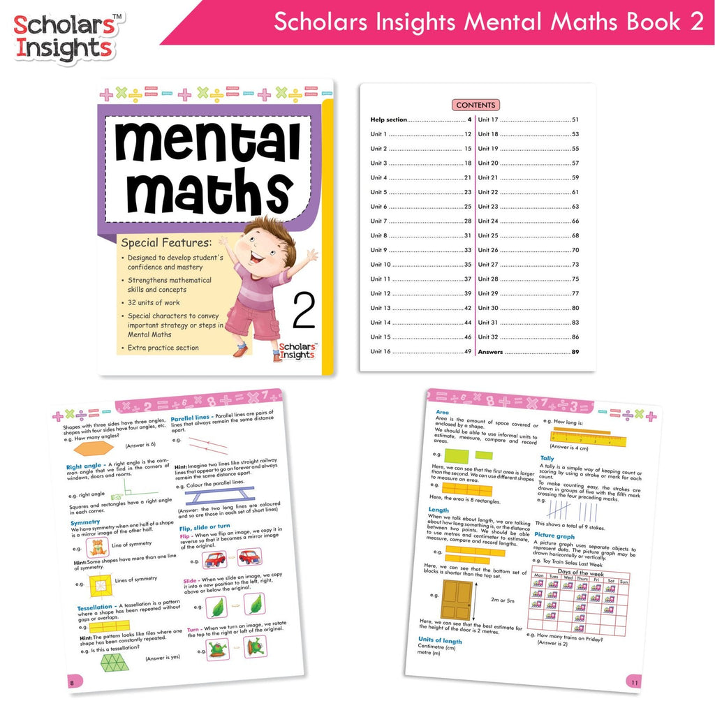 Scholars Insight Combo Set of Mathematics Workbooks For Grade 2| Set of 3| Problem Solving Book for Kids | Grocsy