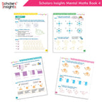 Scholars Insight Combo Set of Mathematics Workbooks For Grade 4| Set of 3| Problem Solving Book for Kids | Grocsy