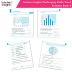 Scholars Insight Combo Set of Mathematics Workbooks For Grade 4| Set of 3| Problem Solving Book for Kids | Grocsy