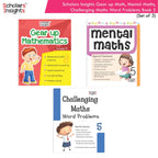 Scholars Insight Combo Set of Mathematics Workbooks For Grade 5| Set of 3| Problem Solving Book for Kids | Grocsy