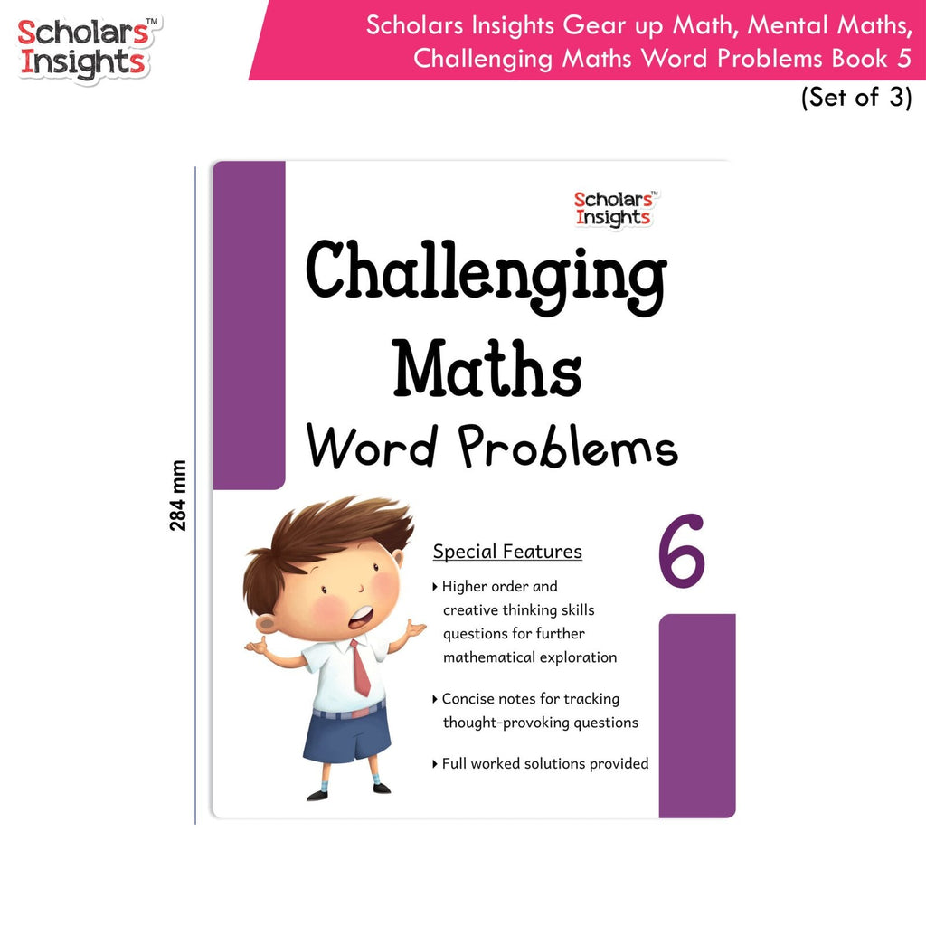 Scholars Insight Combo Set of Mathematics Workbooks For Grade 6| Set of 3| Problem Solving Book for Kids | Grocsy