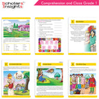 Scholars Insights Comprehension and Cloze Grade 1| English Vocabulary & Grammar Skill Book for Kids| Ages 6-7 Years | Grocsy