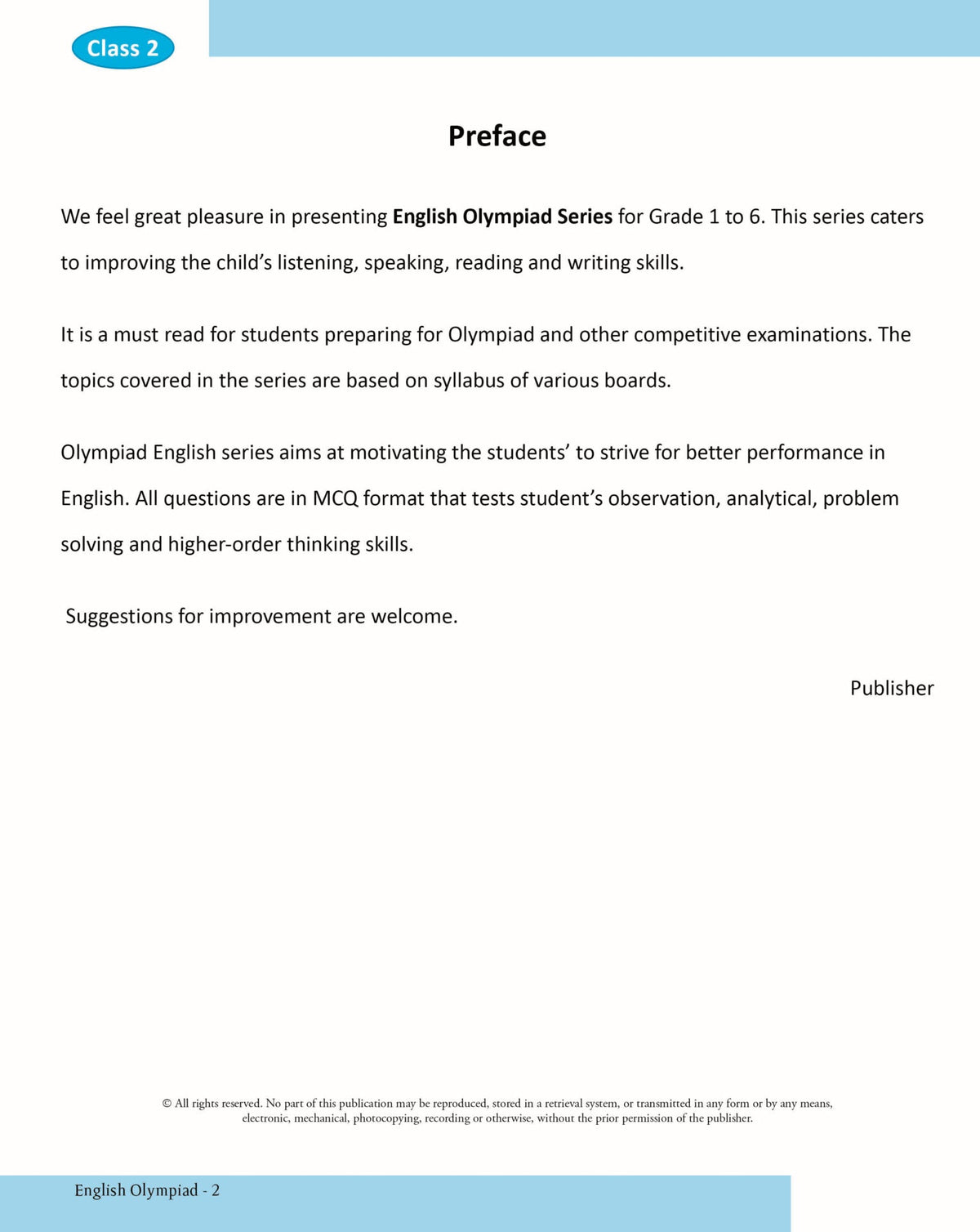 Scholars Insights English Olympiad Grade 2 | Grocsy