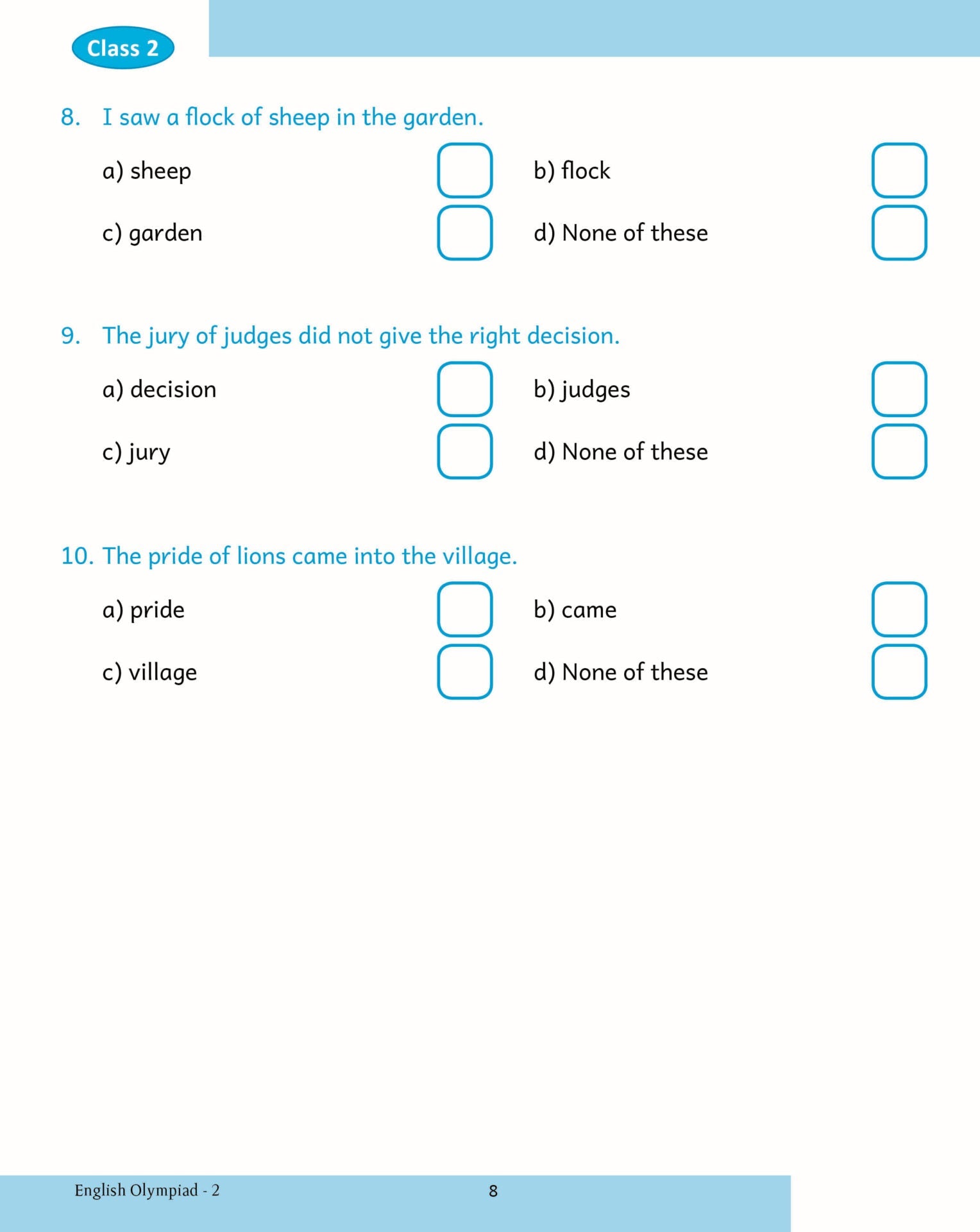 Scholars Insights English Olympiad Grade 2 | Grocsy